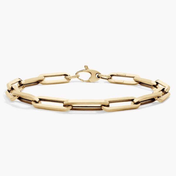 7.5" Paperclip Links Bracelet In 14k Italian Yellow Gold (5.3 Mm) - Image 2