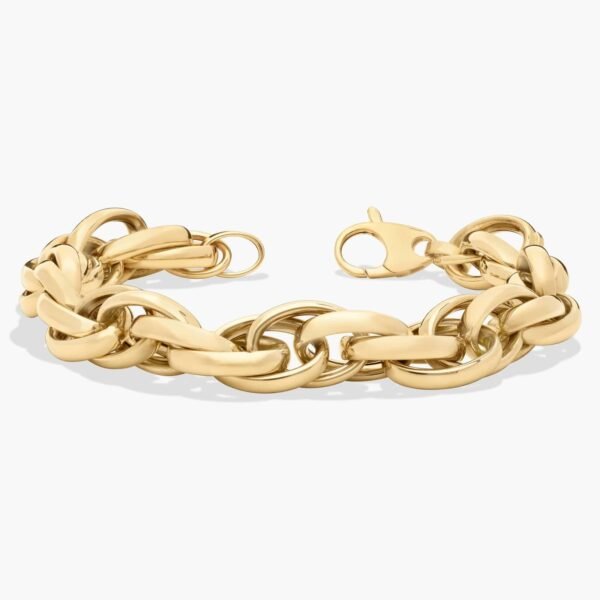 8.5" Fancy Link Rope Bracelet In 14K Yellow Gold - Image 2
